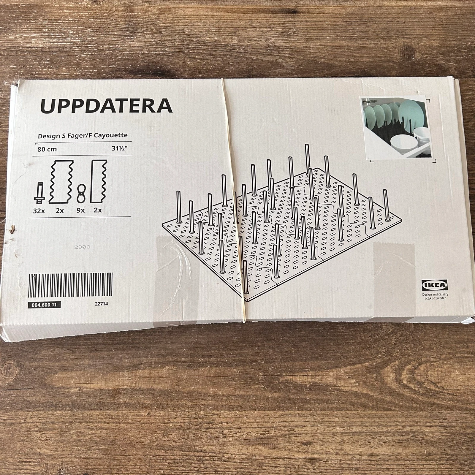 IKEA UPPDATERA bordenrek / afdruiprek lade 80 cm – nieuw